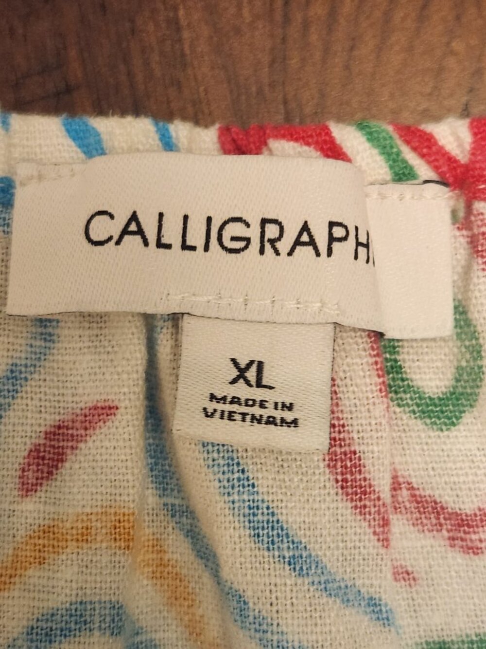*NWT* Calligraphie Vibrant Linen Blend Top with Tassel Detail | XL - Picture 6 of 7
